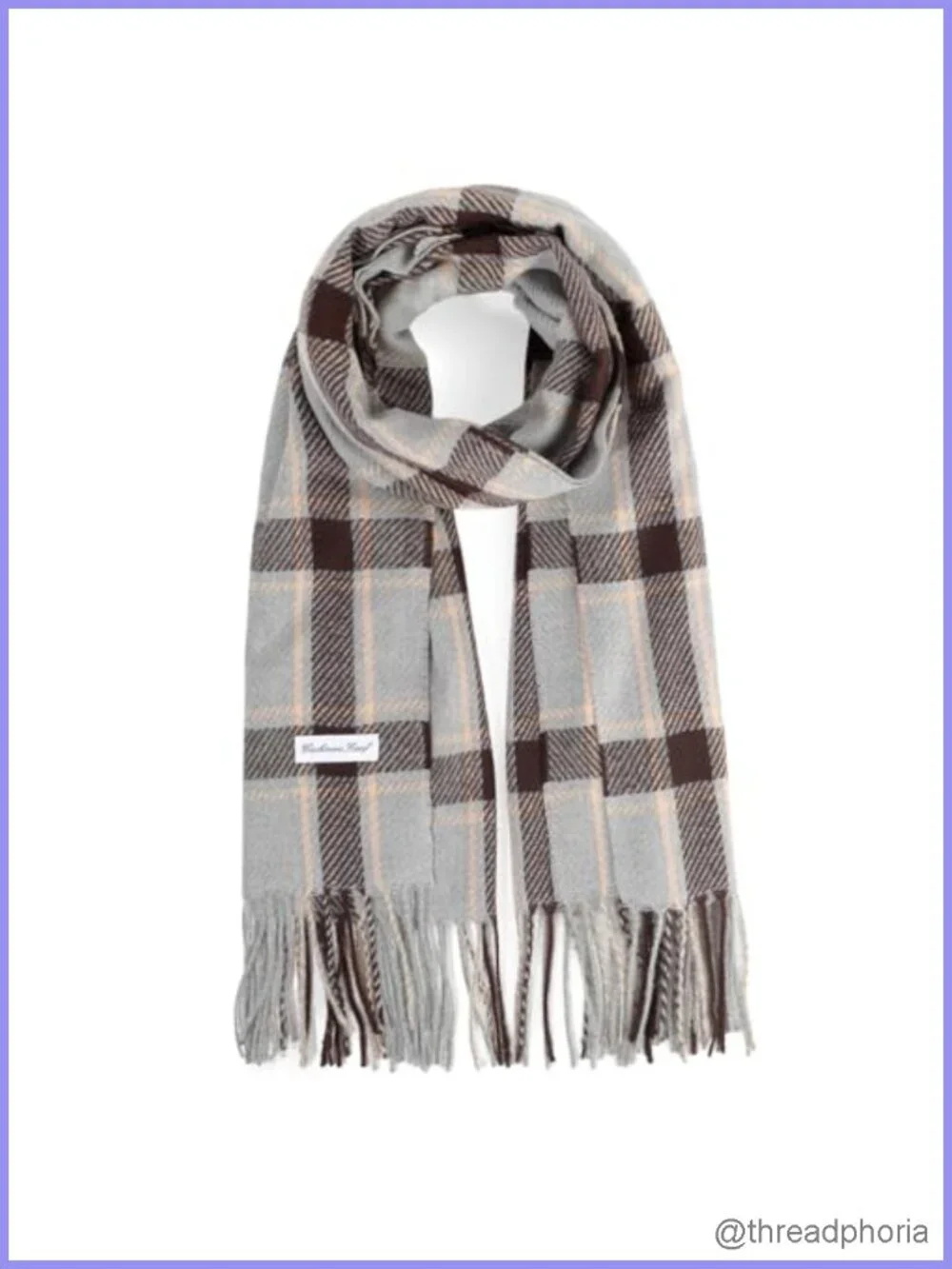 Faux Cashmere Oversized Plaid Winter Scarf Shawl Wrap